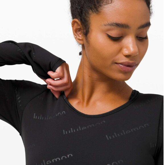 #1 Lululemon NWT Wunder Train Cropped Long Sleeve *Special Edition Black Sz 10 - Picture 3 of 10